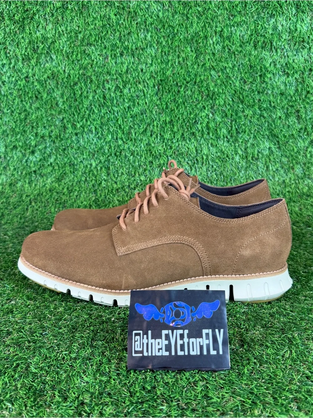 NEW Cole Haan ZEROGRAND Plain Toe Oxford Light Brown Suede C42189 Men’s Size 11